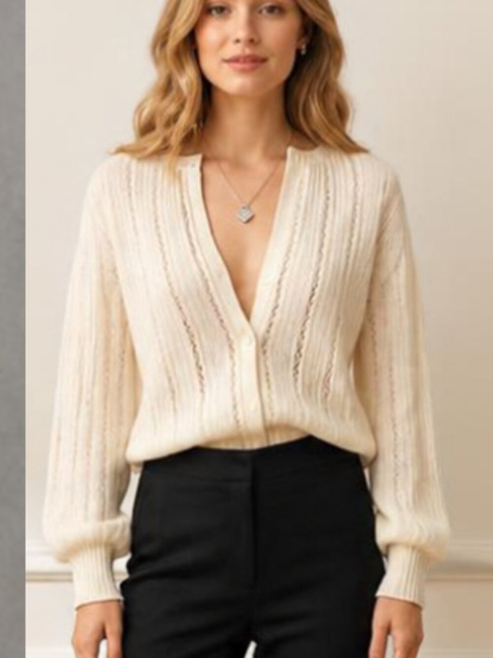 NWOT New FW2026 Off-White Knit Cardigan XL 14